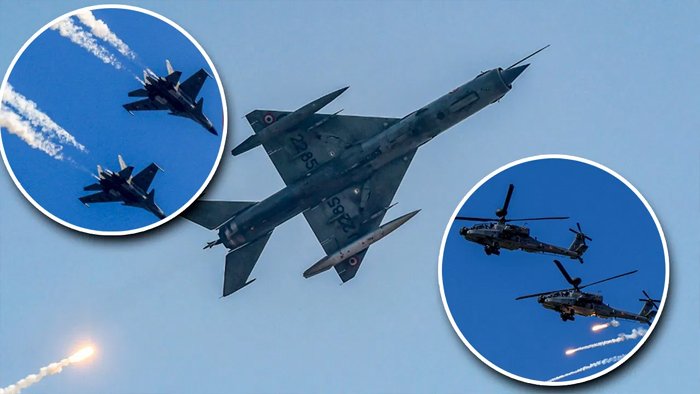 जैसलमेर में तीनों सेनाओं का शक्ति प्रदर्शन, अपाचे से लेकर T-90 tank तक शामिल